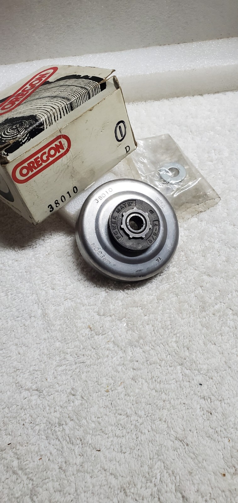 Homelite 240 245 Clutch Drum Sprocket 38010 Type D 3/8 Pitch 7 Tooth Rim-image