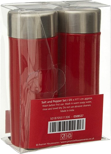 SALT PEPPER SET STAINLESS STEEL KITCHEN LIBERTY SHAKER POT CRUET CONDIMENT - Picture 16 of 17