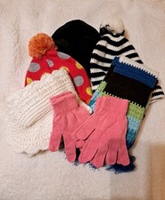 Girls hats gloves and scarves