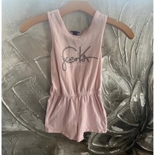 Calvin Klein Jeans Youth Romper Pink Sleeveless Shorts Casual Outfit Size 6