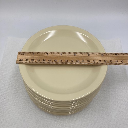 Lot of 14 Carlisle Dallas Ware Melamine Pie Plates 6" Tan Beige - Picture 3 of 6