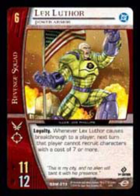 VS System: Lex Luthor, Power Armor [Played] VS: DC Superman Man of Steel TCG CCG