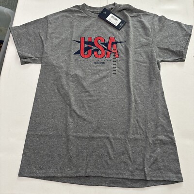 Reebok Sport Classic Olympic USA Grey T Shirt Small S