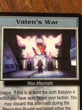 VALENS WAR SEVERED DREAMS BABYLON 5 CCG RARE CARD NEAR MINT NEVER PLAYED WITH