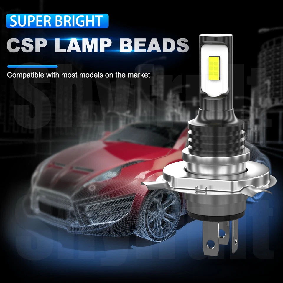 4PCS 5.75" bright LED Headlights Hi-Lo Beam For Mercedes-Benz 380SL 450SL 560SL - Image 4 of 4