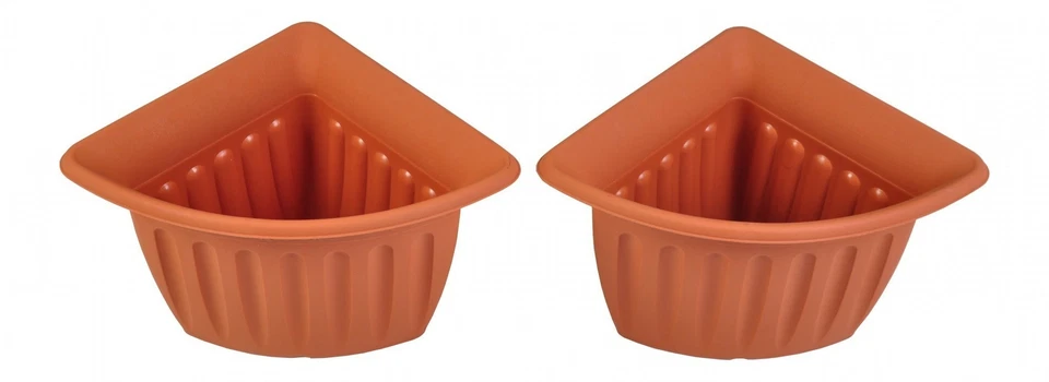 10x Blumenkübel Ecktopf Übertopf Pflanztopf Blumentopf terrakotta Balkonkübel - Bild 4 von 4