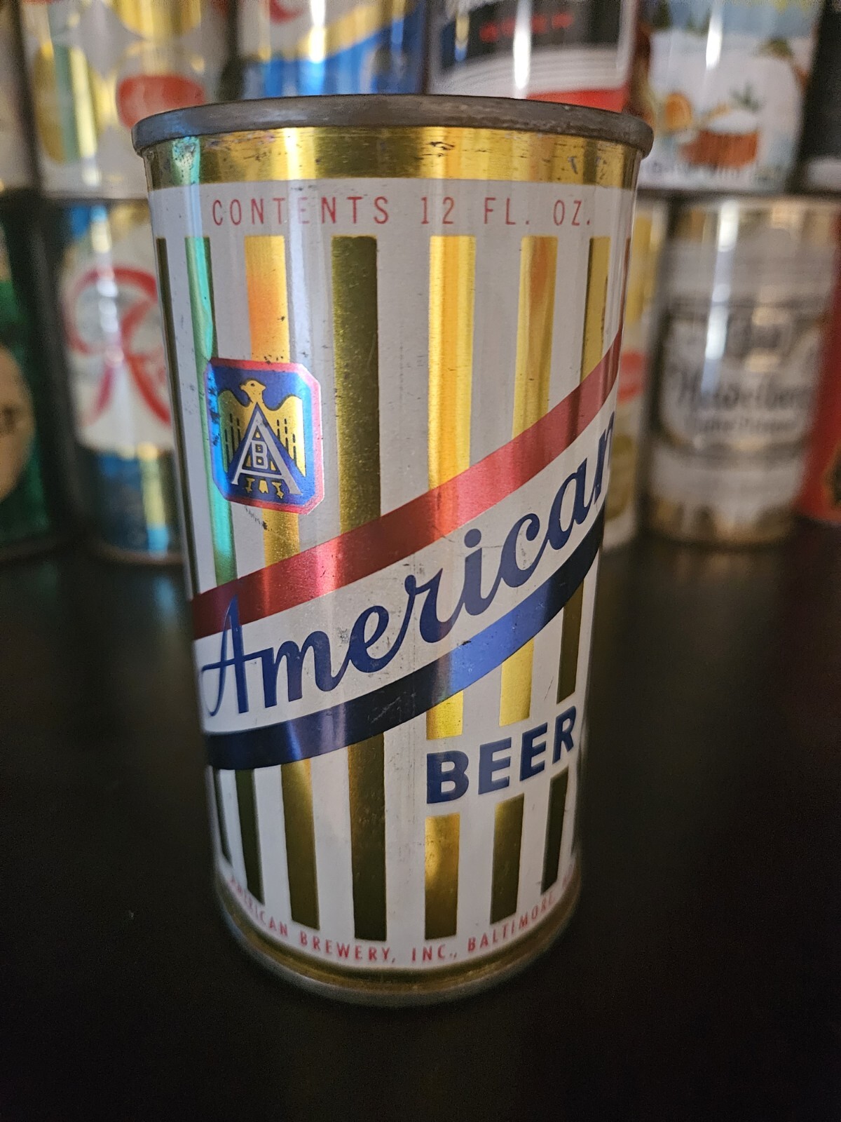 American beer flat top beer can eBay