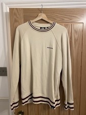 Dickes Long Sleeve Crew Neck Jumper, Beige, Vintage - Medium