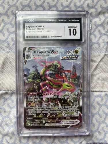 Rayquaza VMAX Alt Art Secret Rare Evolving Skies 218/203 GEM MINT 10 Pokemon TCG