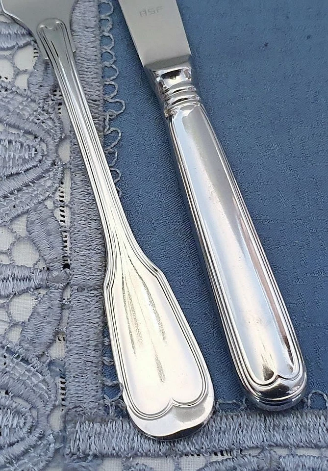 Wunderschönes Essbesteck BSF Augsburger Faden Edelstahl 18/8 30 Teile 6 Personen - Bild 3 von 4