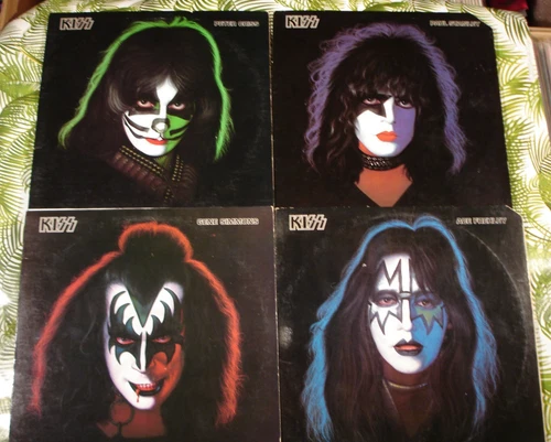KISS 4 LP Lot ~ Paul Stanley, Gene Simmons Ace Frehley Peter Criss FREE Shipping