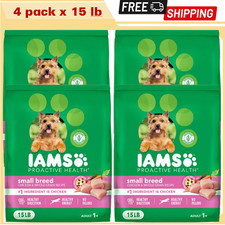 4 Pack IAMS Small Breed Adult Dry Dog Food Chicken & Grains 60lb 4 Pack 0.35 per pound