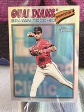 2026 Topps Heritage Chrome Refractor #368 Brayan Rocchio Guardians