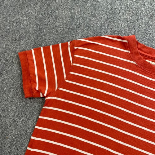 Madewell Everyday Crop Tee Shirt Chaffee Stripe Womens Large L Red White Casual - Picture 2 of 12