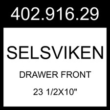 IKEA SELSVIKEN Drawer Front High Gloss Black 23 1/2x10" 402.916.29