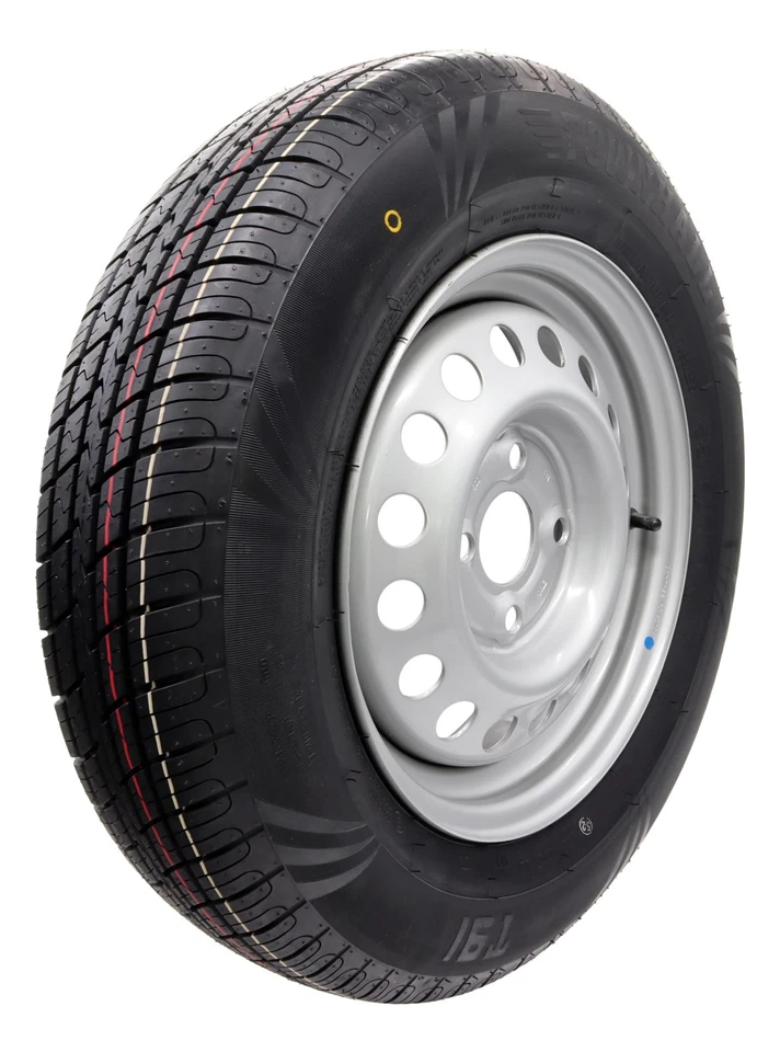 2x Komplettrad 155/80R13 84N 100x4 155 R 13 PKW Anhänger Rad Felge 4Jx13 Reifen - Bild 3 von 4