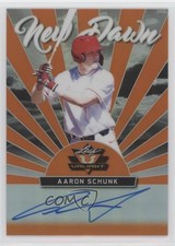 2019 Leaf Valiant New Dawn Orange Prismatic 34/35 Aaron Schunk #ND-AS1 Auto 0kn