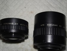APS ROCKUNAR 2X AND 3X TELECONVERTERS FOR M42 SCREW MOUNT, MINT