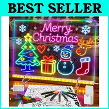Acrylic Glow Drawing Board for Kids, 2 Sets Highlighters