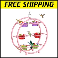 Beautiful Pink Hummingbird Feeder with Multi-Port Design & Easy Fill Feature