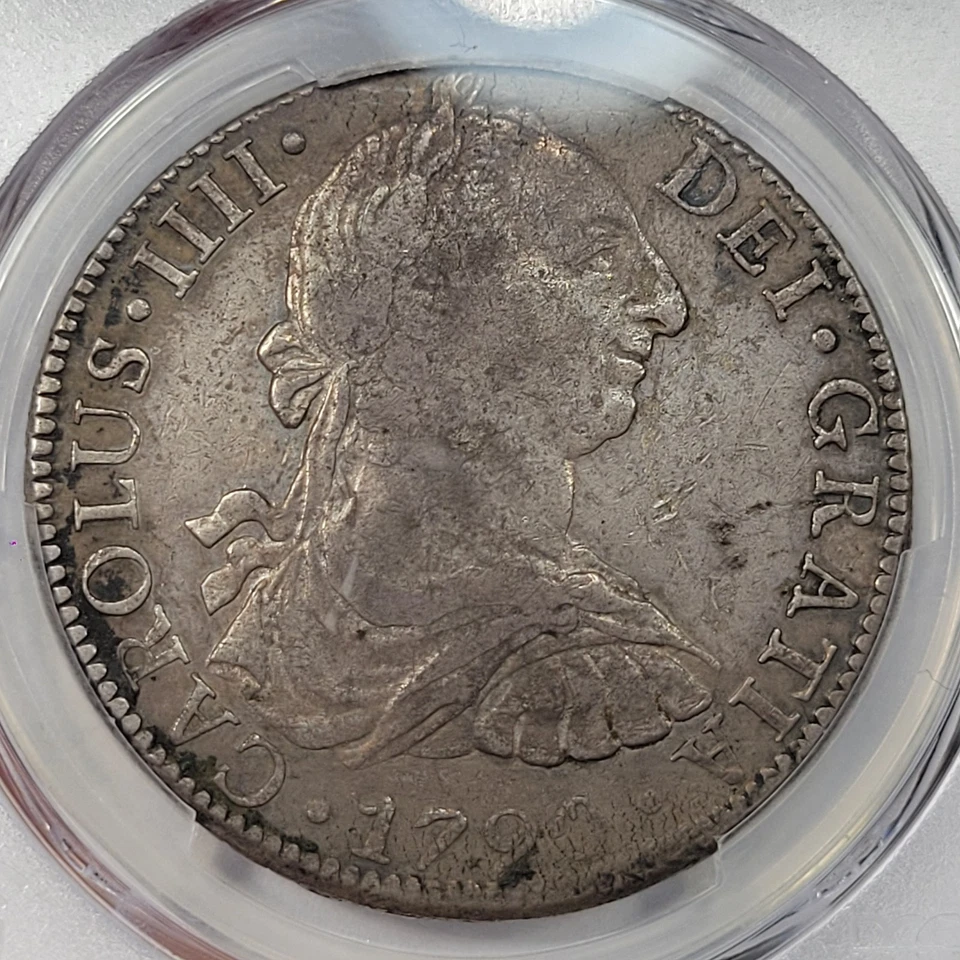 1790 Mo Mexico Silver 8 Reales PCGS XF40 Carolus IV with III Bust Nice *K593 - Image 2 of 4
