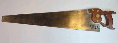 Vintage Antique Warranted Superior 26'' Handsaw 8tpi Crosscut 