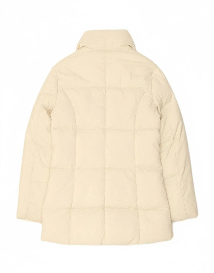 Chaqueta acolchada para mujer Benetton UK 14 mediana blanca poliéster AC10 Foto 2 de 4