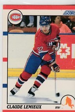 1990-91 score #111 Claude Lemieux CANADIENS