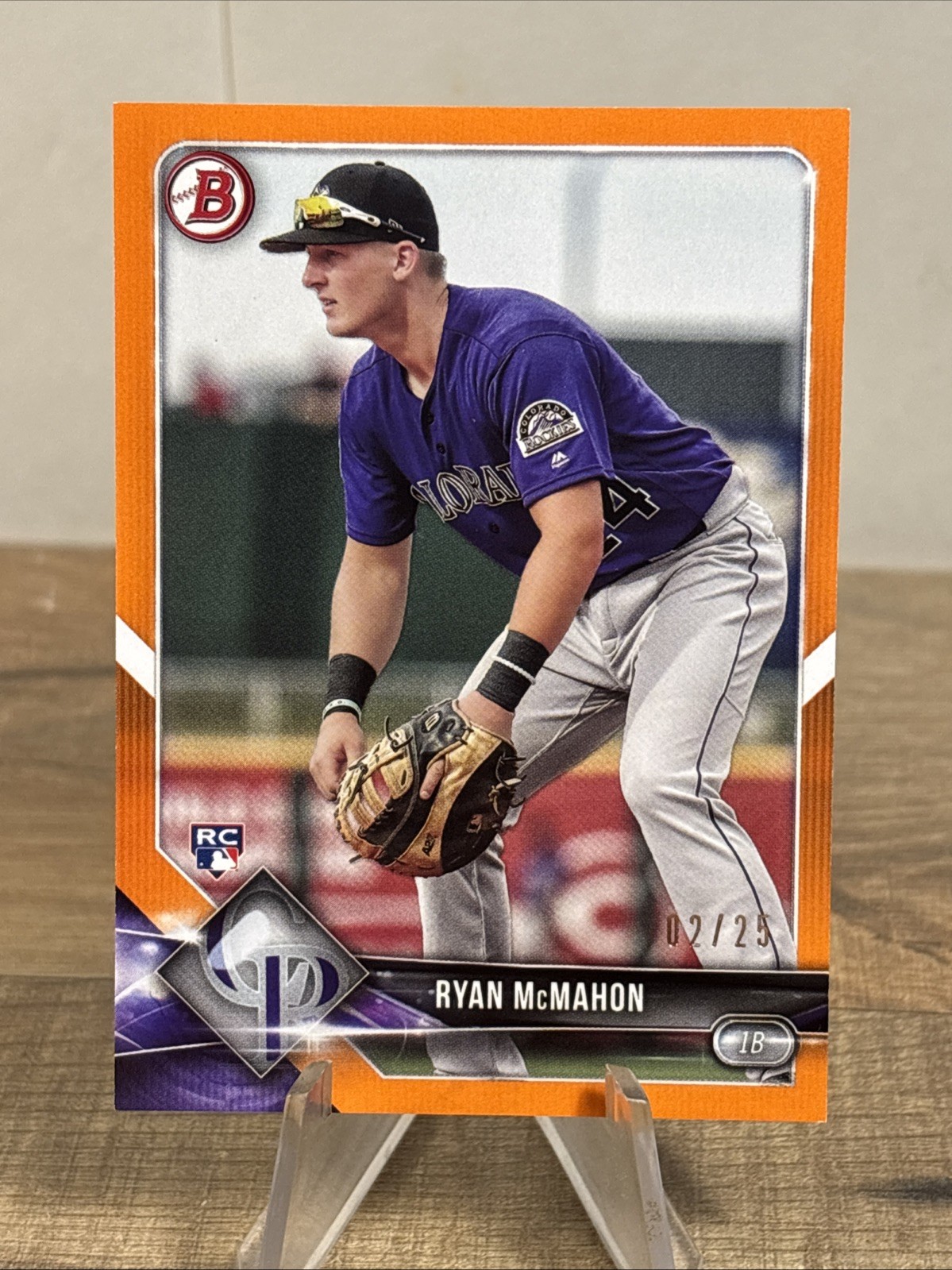 2018 Bowman Paper Rookie RC Orange 02/25 Ryan McMahon #99