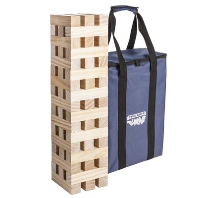 Triumph Giant Tumble Tower - Includes 51 Solid Wood Tumble Blocks and Carry Bag