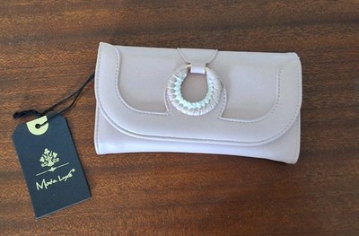 NWT Women's Moda Luxe Rose Wallet Vegan Pebble Leather w/Gold Hardware