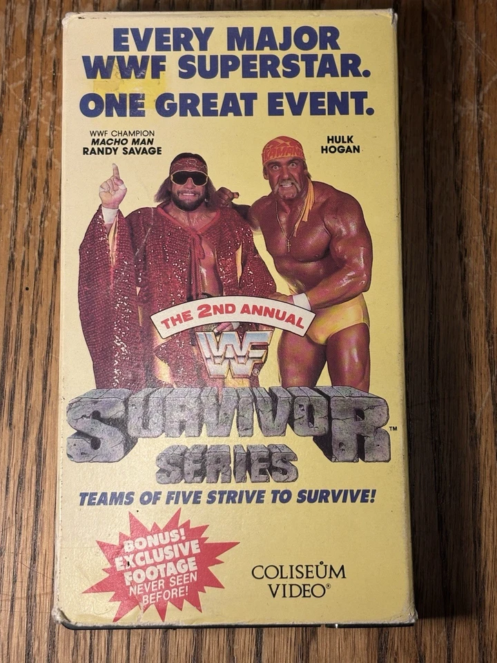 Vintage 1988 WWF Wrestling VHS Hulk Hogan Macho Man WWE SURVIVOR SERIES Tested - Image 2 of 4