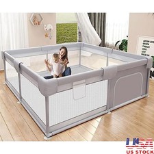Large Baby Playpen Indoor Outdoor Safe Play Area Easy Assemble Durable Mesh New