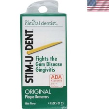 300 Count Mint Flavored Plaque Cleaners - Gentle Wooden Picks for Gum Health