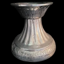 Pedestal Master Salt Cellar Trencher Bowl Aluminum 6 Inch Tall