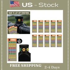 10 Rifle Scope Turret Sticker Sheets- Scope Dope Stickers for Long Range Shootin