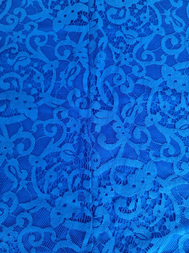 H & M Blue Lace Floral Casual Dress Size S Preloved Chest 17.5" Length 33" - Picture 8 of 10
