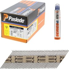 Paslode 80mm Ring Stainless Steel iSeries Framing Nails - 1100 Nails + Gas.