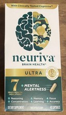 NEURIVA Ultra Brain Health Mental Alertness Memory Focus 40 Capsules EXP 8/2026