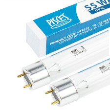 TWIN PACK PISCES 55W WATT REPLACEMENT UV POND BULB FOR FILTER LIGHT T8 SPARE