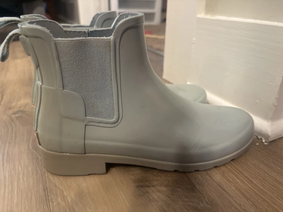 Hunter Mujer Original Chelsea Botas Impermeables Azul Tobillo Goma Mujer EE. UU. 7 Foto 4 de 4
