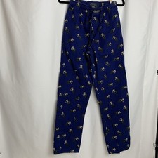 Polo Ralph Lauren Sleepwear Mens Sz S Blue All Over Bear Print Pajama Pre Owned