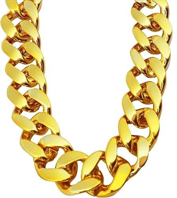 #ad 36 Big Chunky Necklace Fake Gold Chain MenS hip hop rapper chain fake gold $12.49