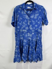Sandro Blue Pernille Dress Size 38 with Small Hole