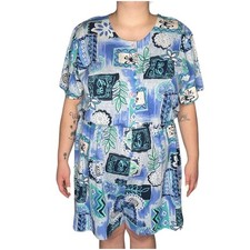 80's Vintage Blue New Wave Romper size 16 2X