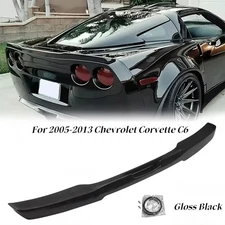 For 05 -13 Corvette C6 | ZR1 Extended Style GLOSSY BLACK Rear Trunk Wing Spoiler