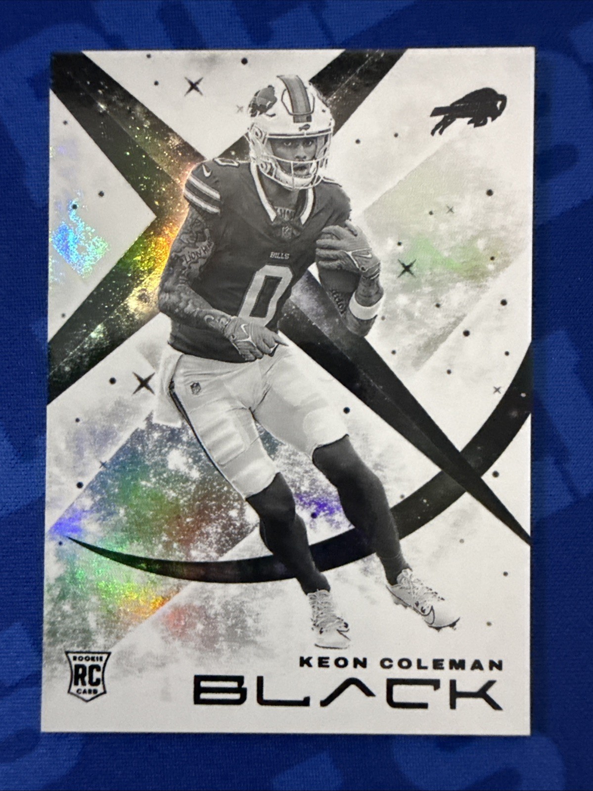 KEON COLEMAN 2024 PANINI BLACK ROOKIE WHITE NIGHT SSP RC