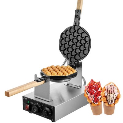 Commercial Bubble Waffle Maker, 1400W Egg Pancake Baker Machine, Non-Stick Stai