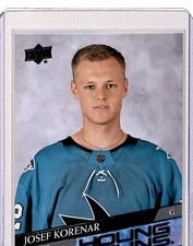 2020-21 Upper Deck Young Guns Josef Korenar RC San Jose Sharks #715