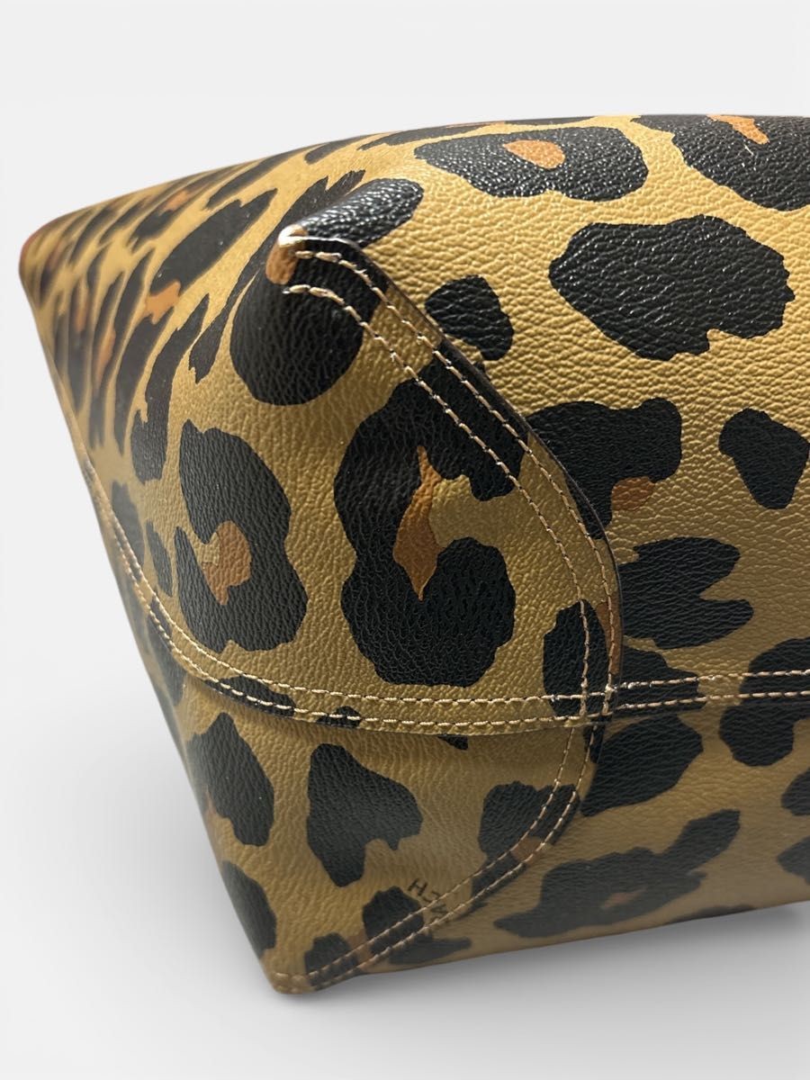 Condition COACH Tote Bag Leopard Pattern F37877 1… - image 4
